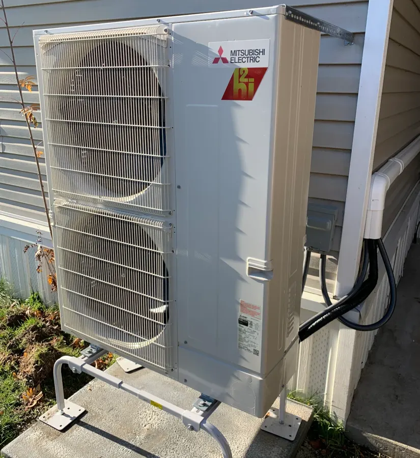 Central heat pump installed by Macdonald Mechanical